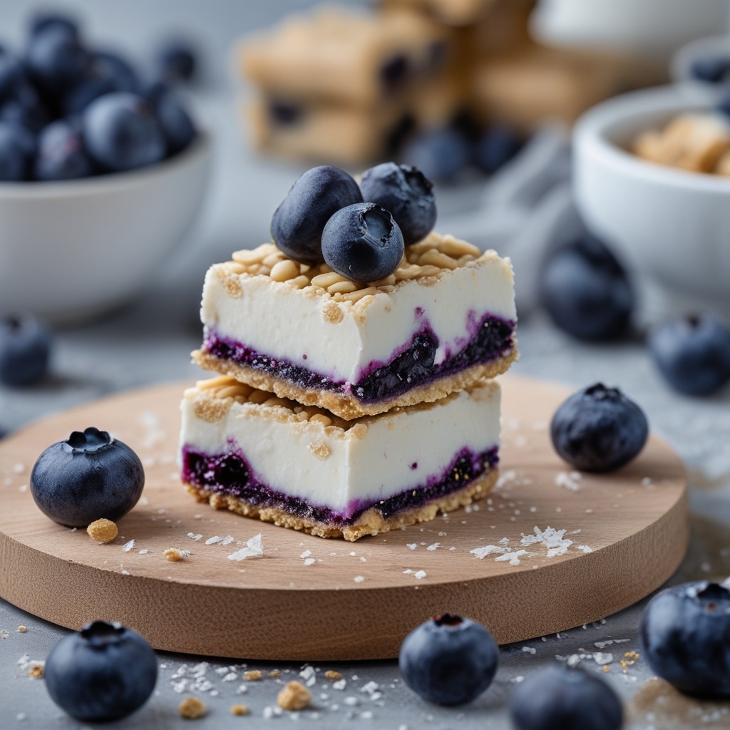 Blueberry Greek Yogurt Protein Bars