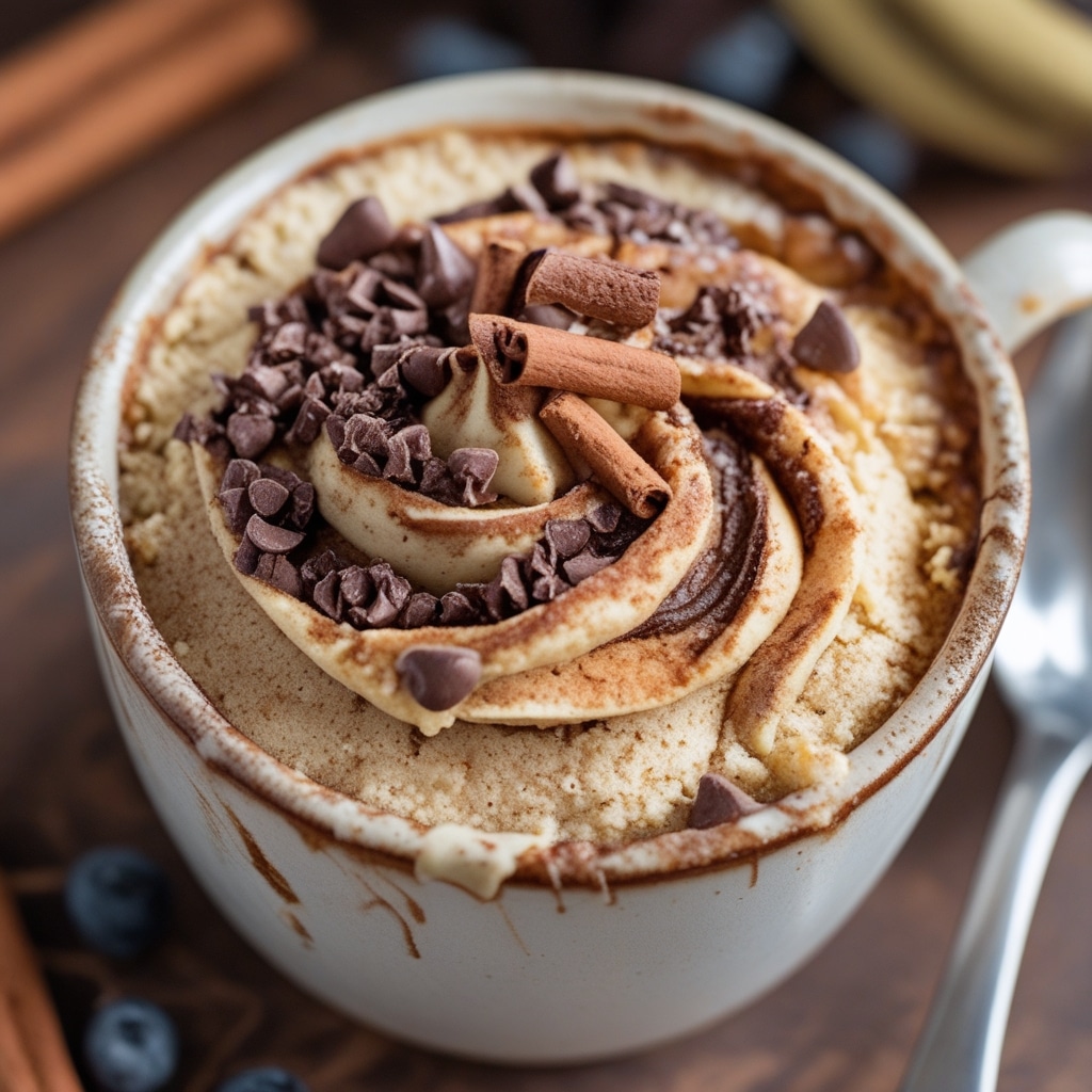 Cinnamon Swirl Protein Mug Cake