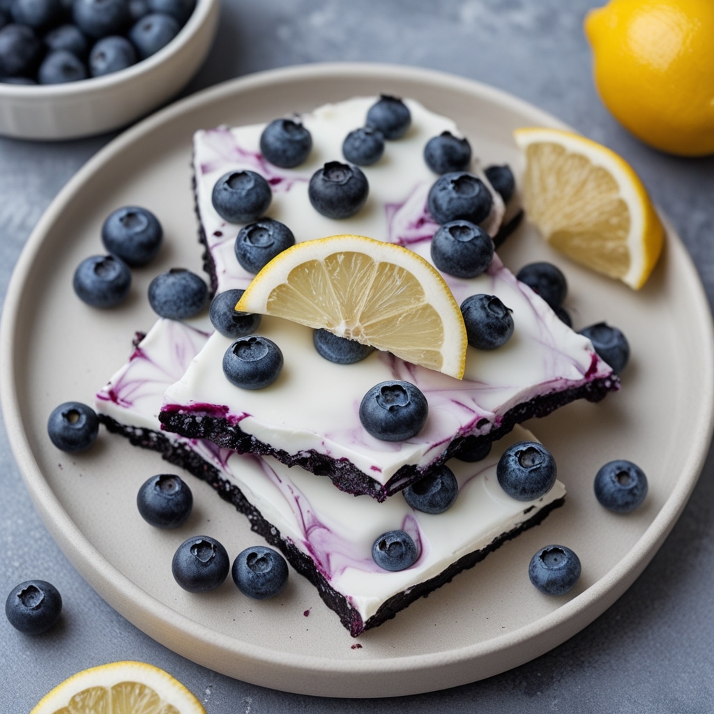 Keto Blueberry Lemon Yogurt Bark