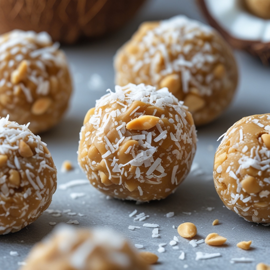 Peanut Butter Coconut Protein Balls