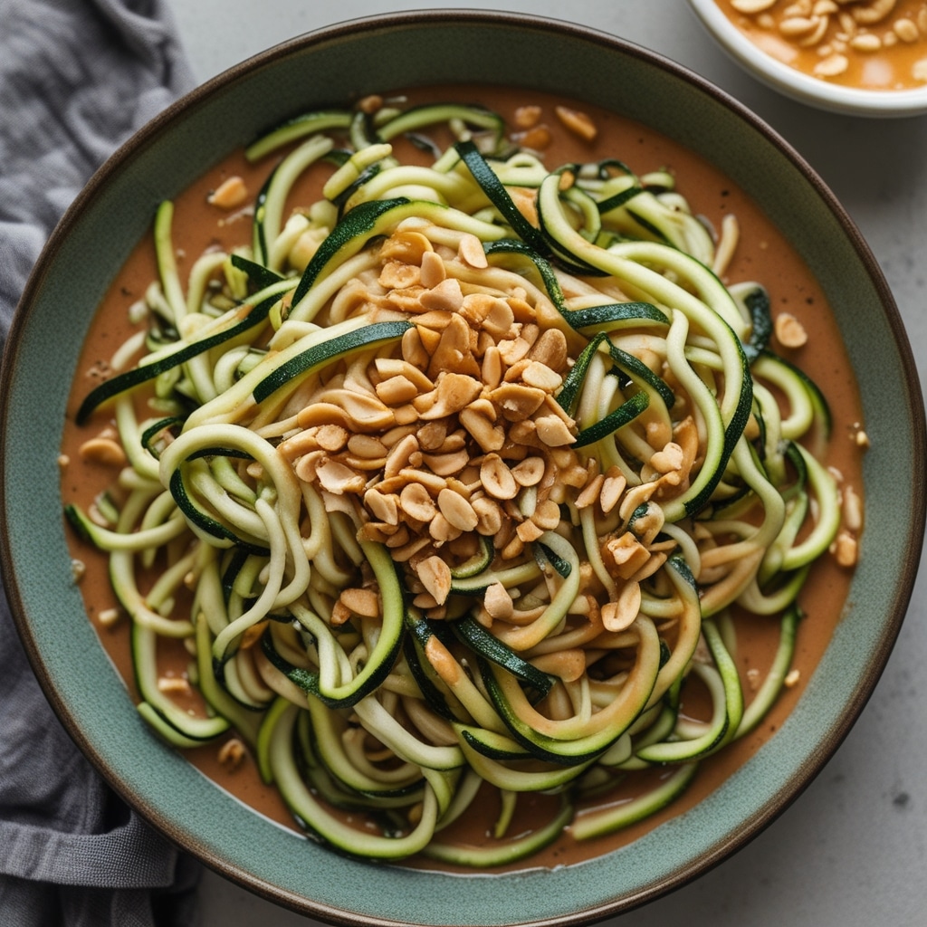 Zucchini Noodles with Peanut Sauce