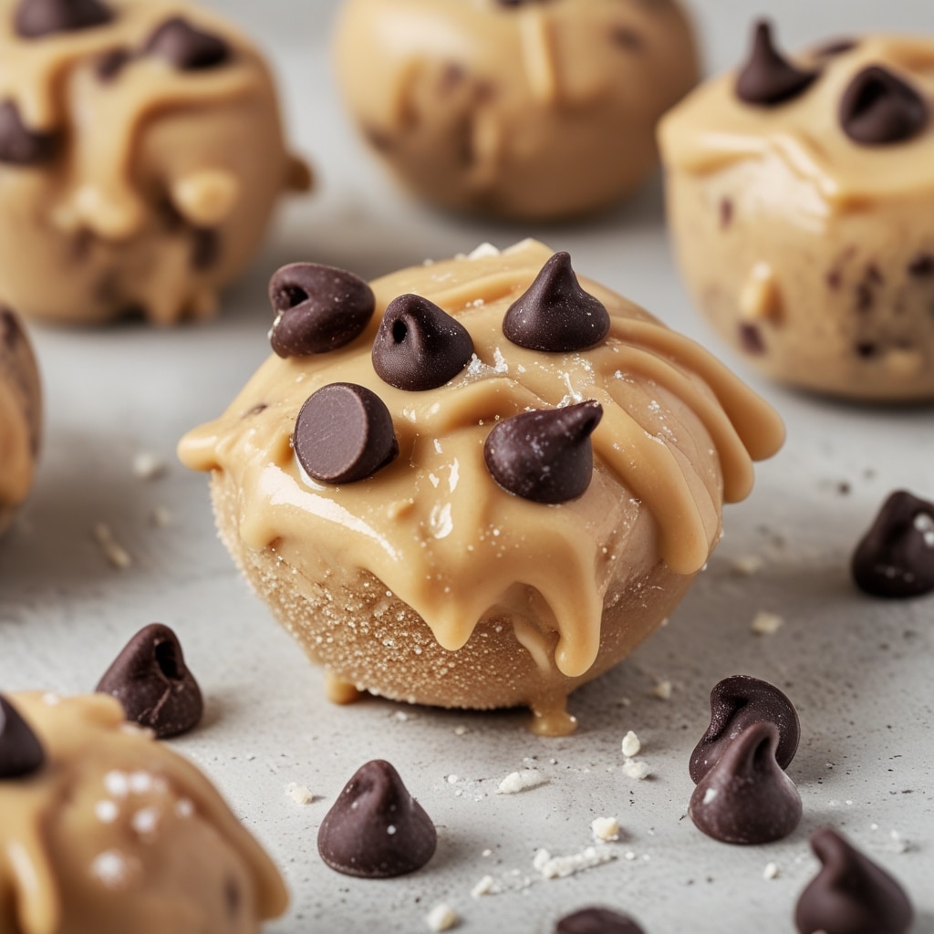 Frozen Greek Yogurt Peanut Butter Bites with Chocolate Chips