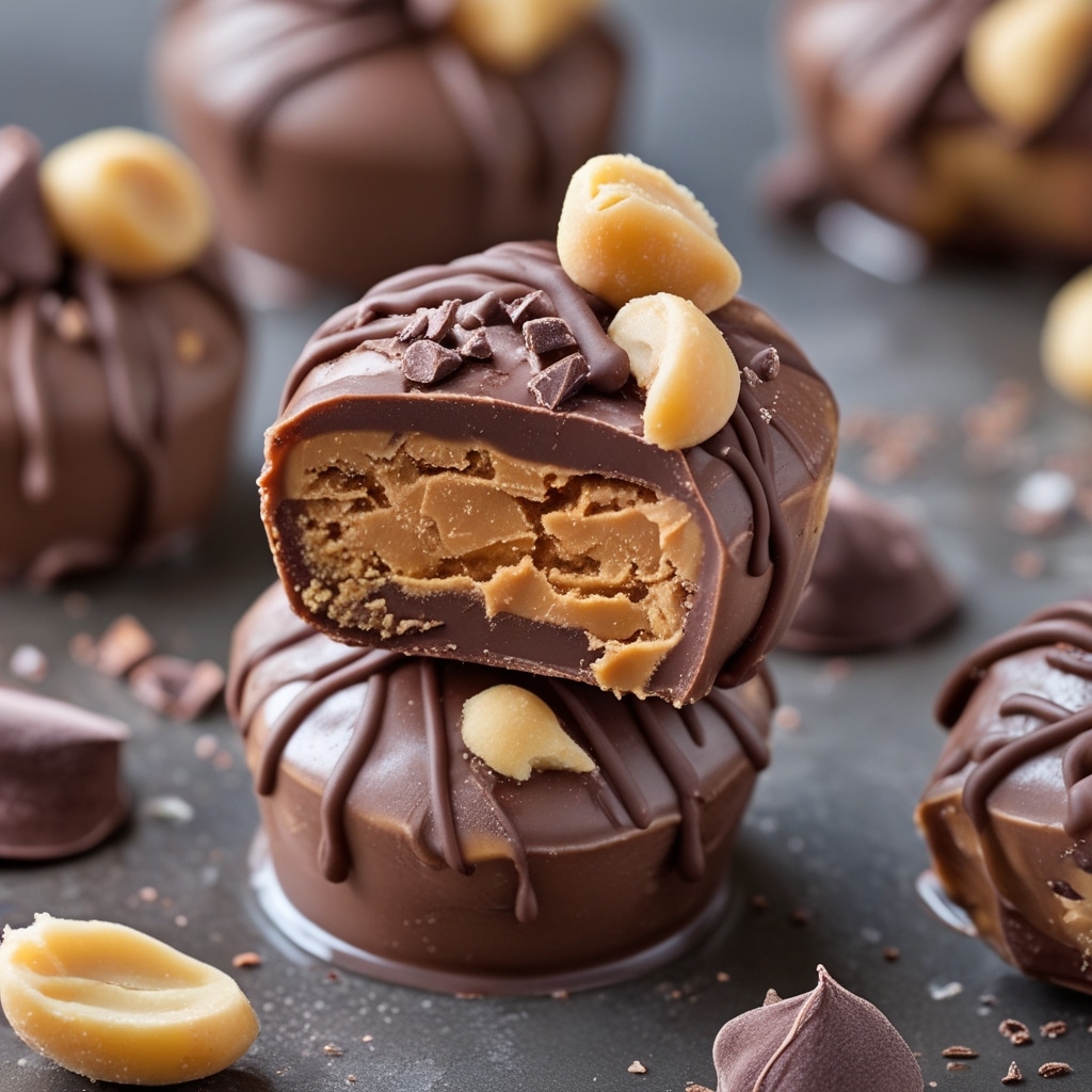 Chocolate Covered Peanut Butter Frozen Yogurt Bites (Vegan)