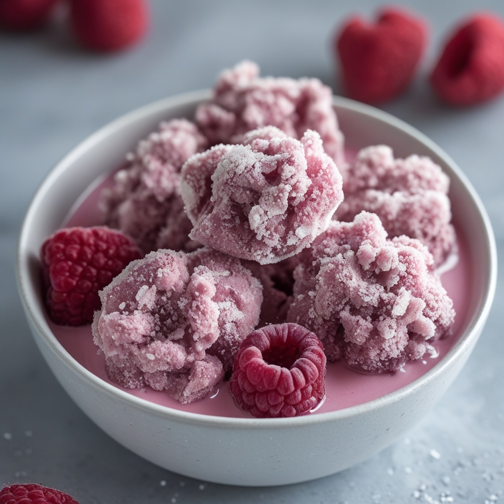Frozen Raspberry Greek Yogurt Clusters