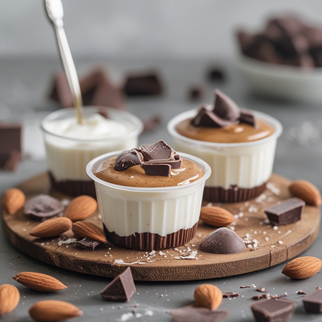 Chocolate Almond Butter Greek Yogurt Cups