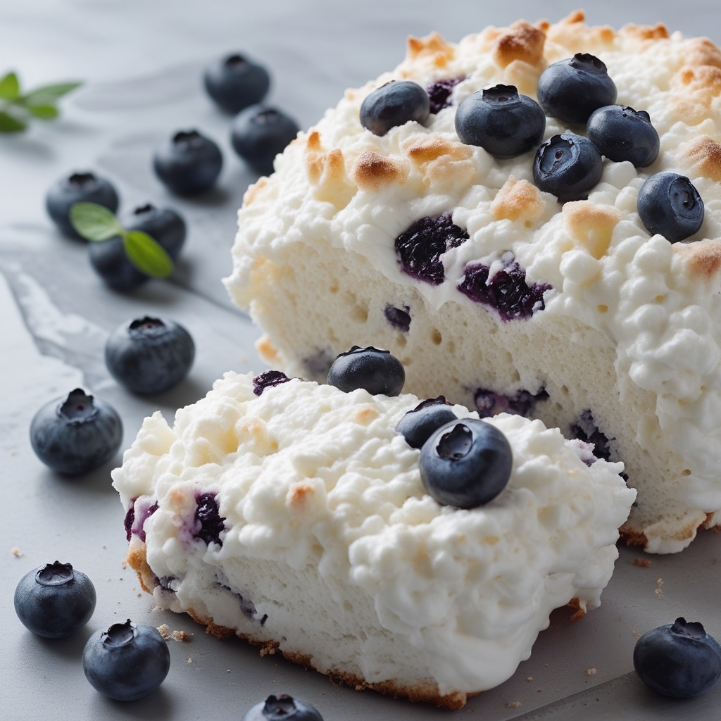 Blueberry Fluffy Cottage Cheese Cloud Bread
