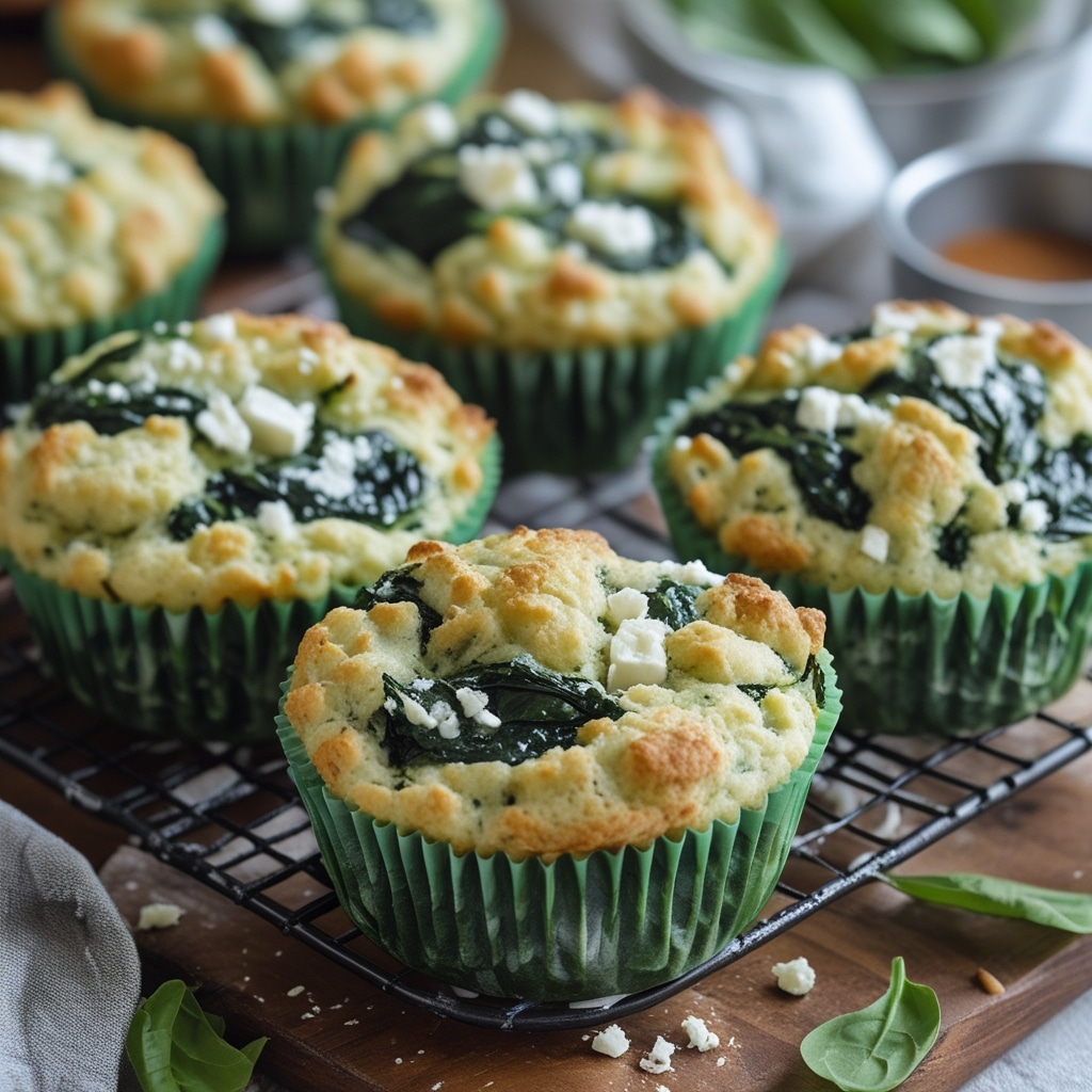 Savory Spinach and Feta Cloud Muffins