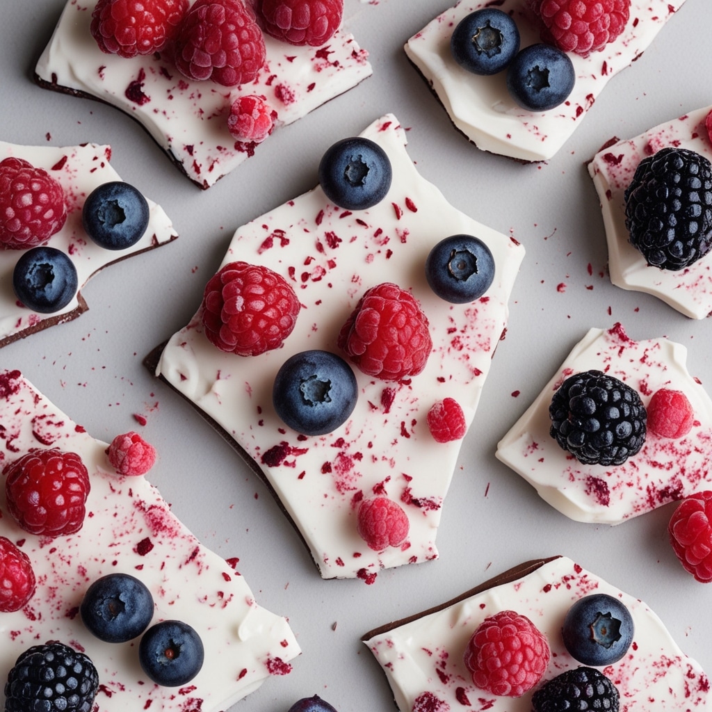 High-Protein Greek Yogurt Bark with Berries