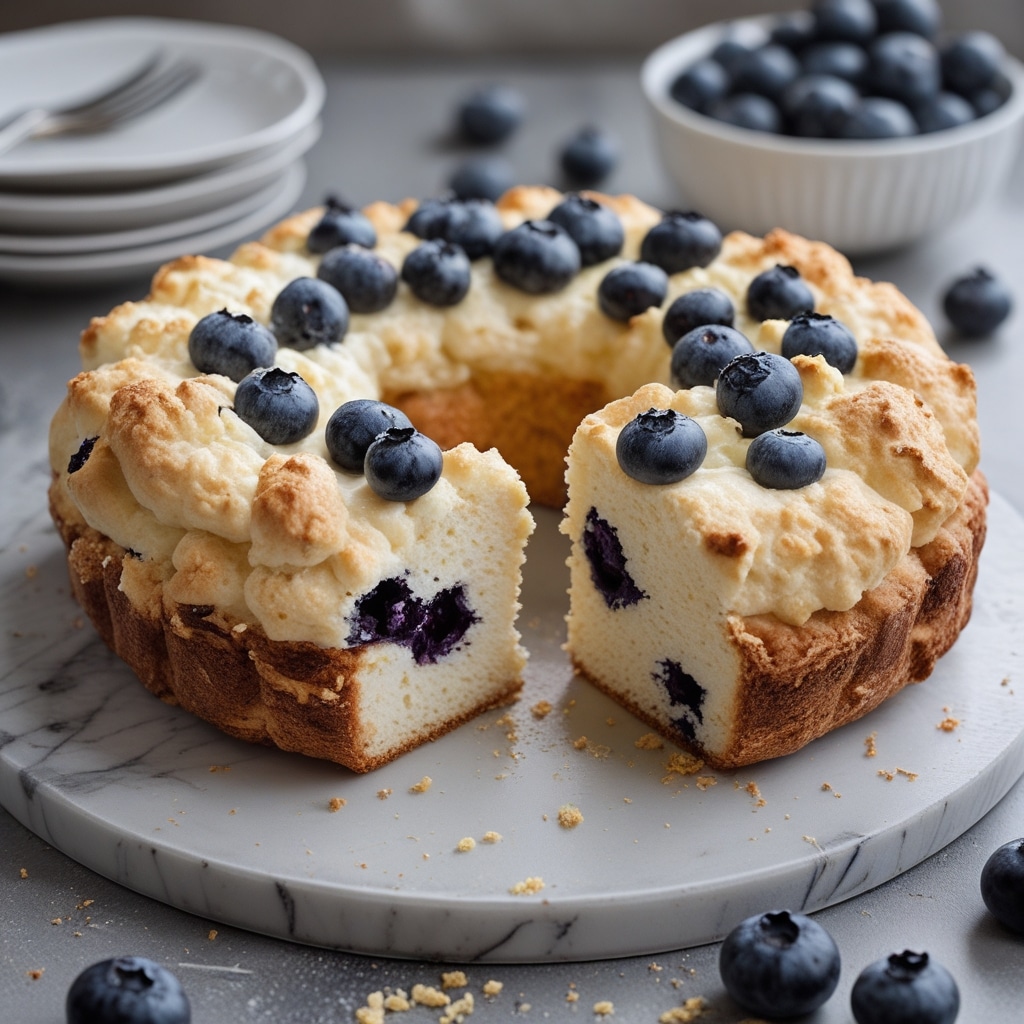Blueberry Fluffy Cottage Cheese Cloud Bread