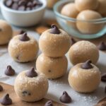 Frozen Greek Yogurt Peanut Butter Bites with Chocolate Chips