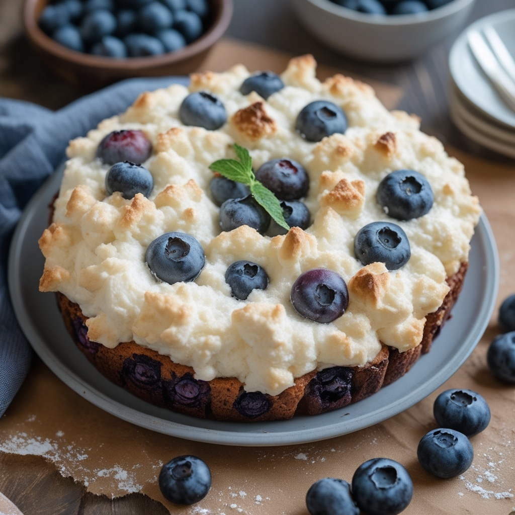 Blueberry Fluffy Cottage Cheese Cloud Bread