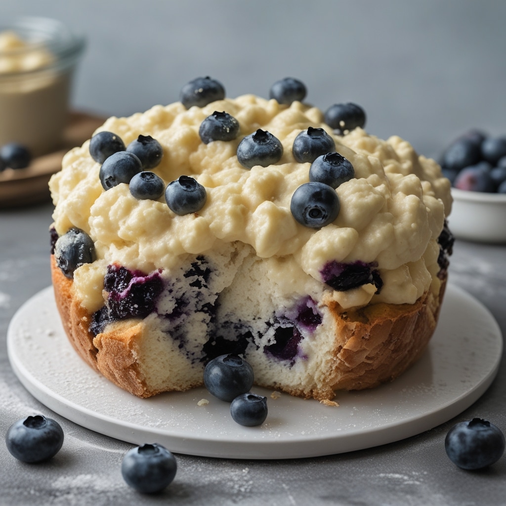 Blueberry Fluffy Cottage Cheese Cloud Bread