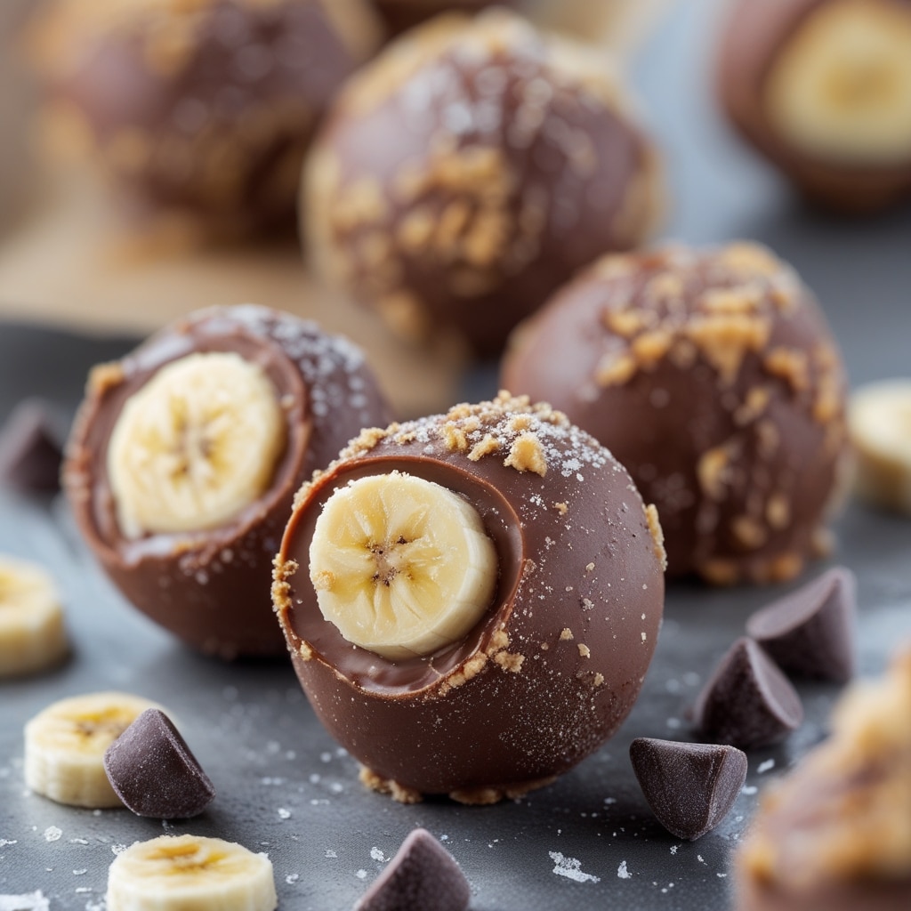 Frozen Chocolate Peanut Butter Banana Bites