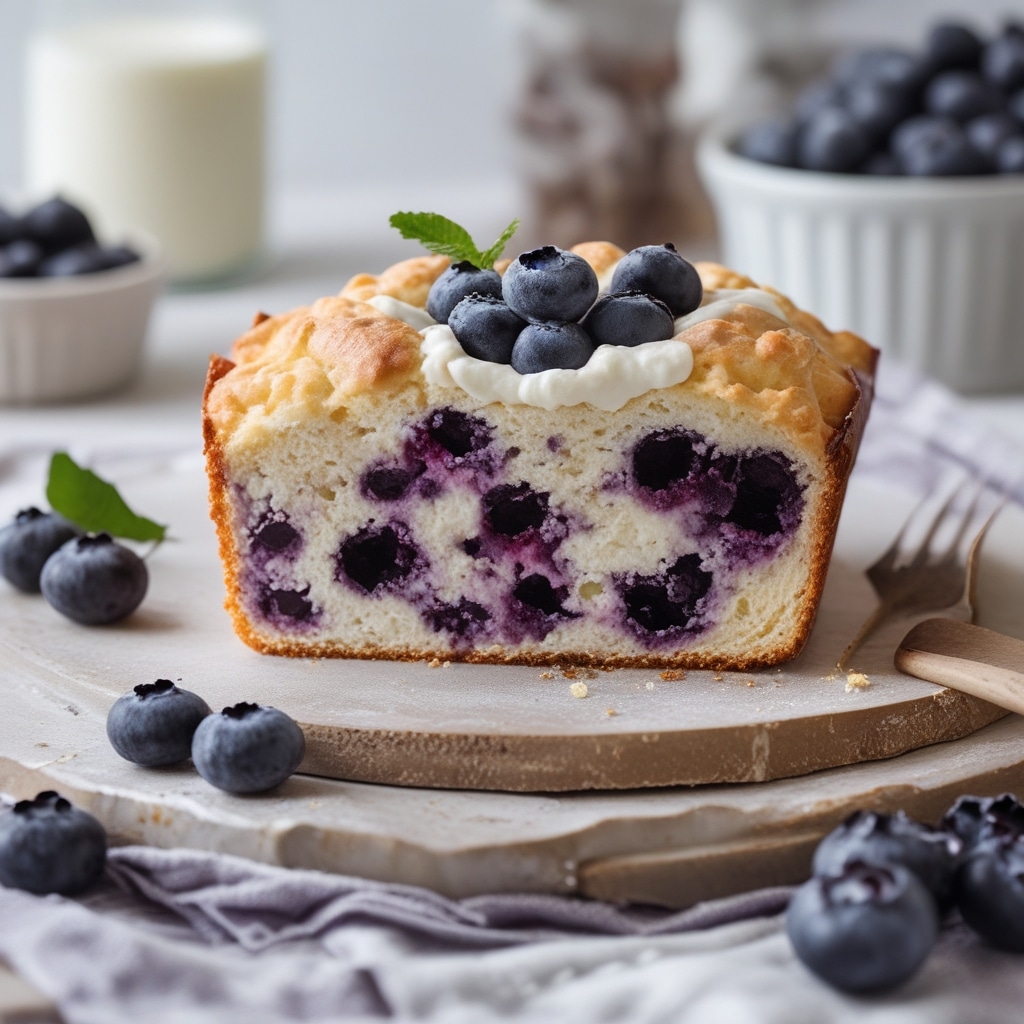 Cottage Cheese Blueberry Cloud Bread