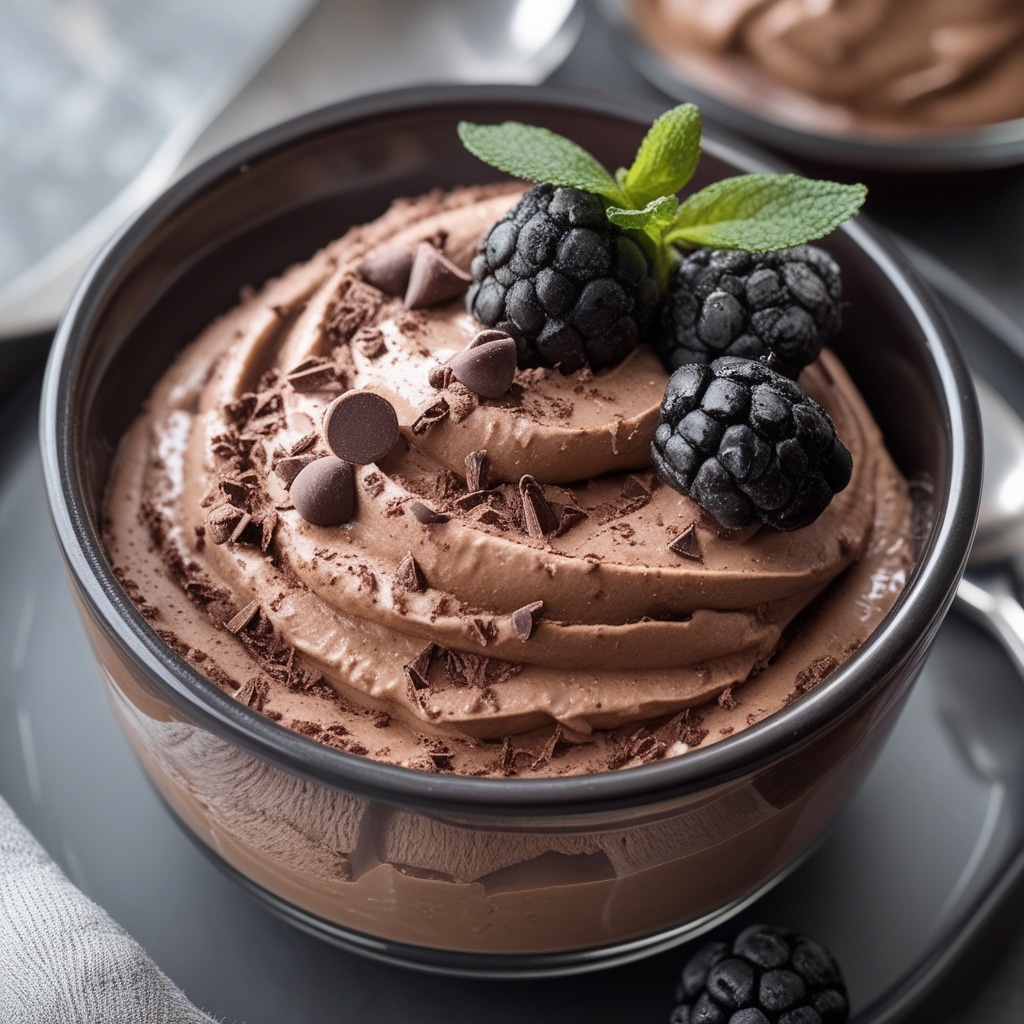 High Protein Cottage Cheese Chocolate Mousse
