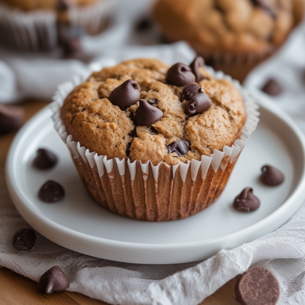 Chocolate Chip Protein Cottage Cheese Muffins