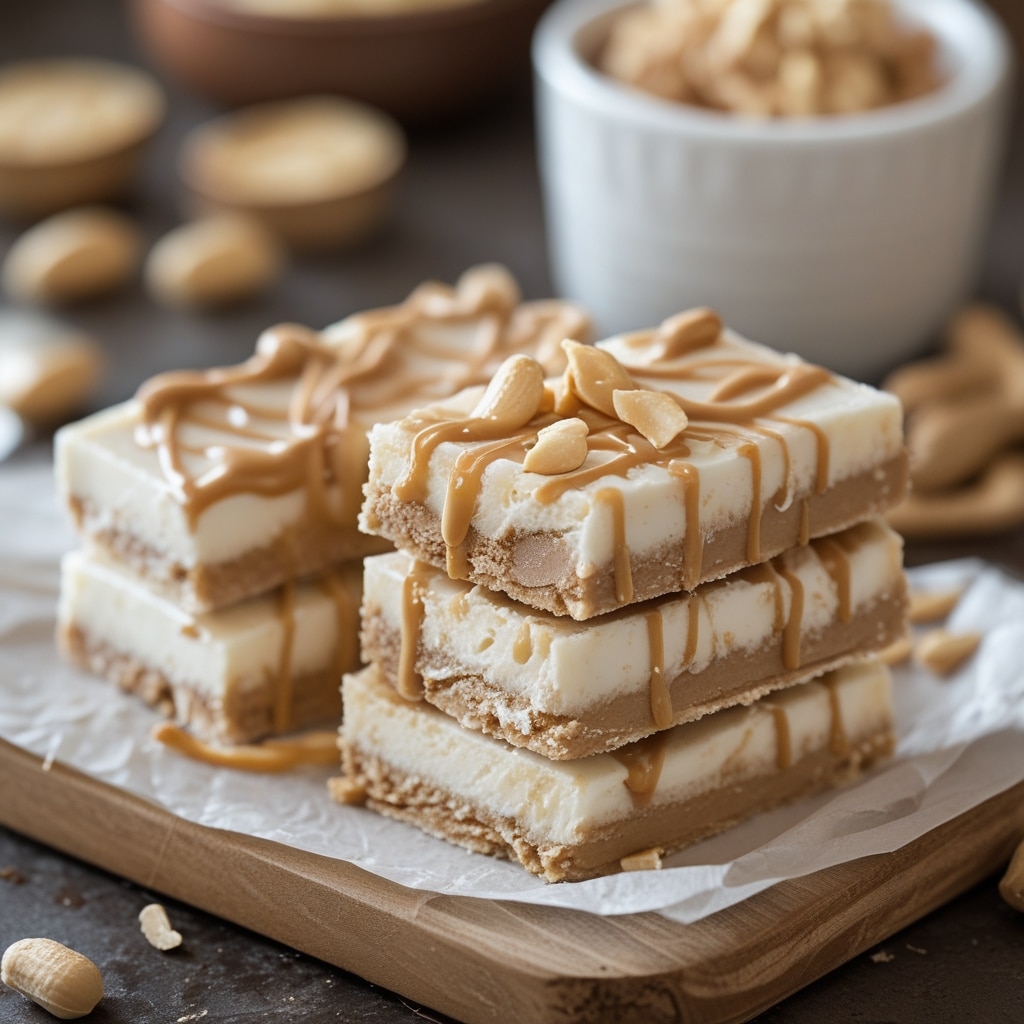 Peanut Butter Frozen Yogurt Bars