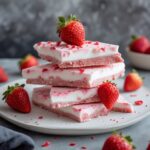 Keto Strawberry Frozen Yogurt Bark