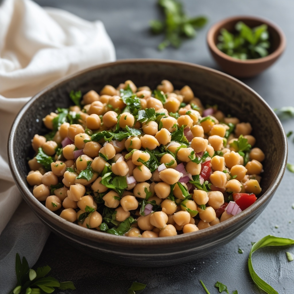 Mediterranean chickpea salad