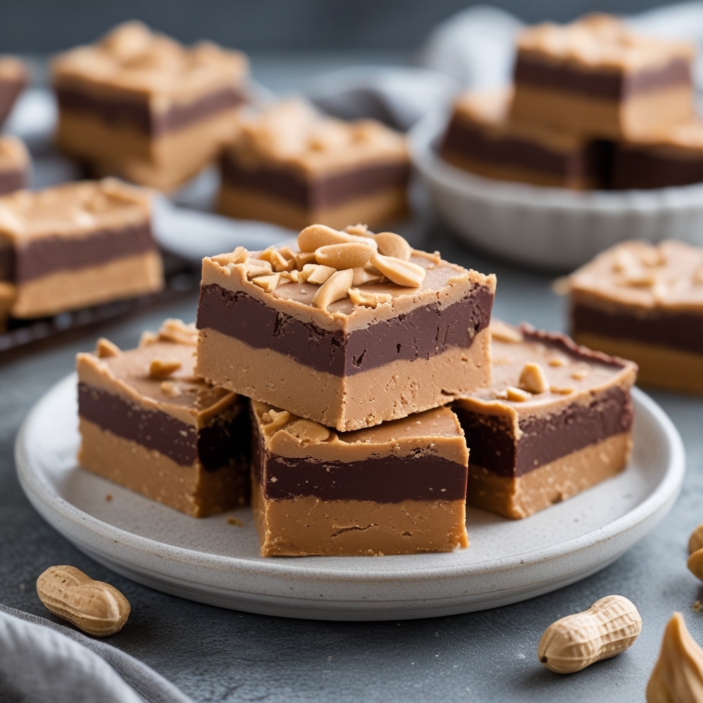 Keto Chocolate Peanut Butter Fudge Squares