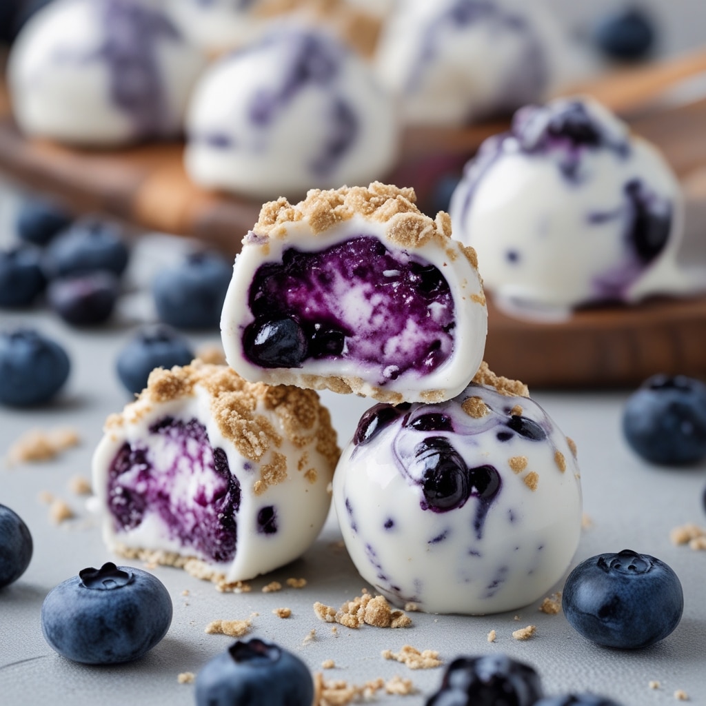 Low-Carb Blueberry Yogurt Bites