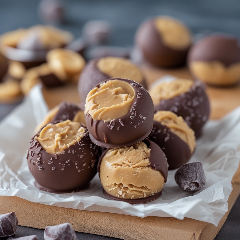Chocolate Covered Peanut Butter Frozen Yogurt Bites (Vegan)
