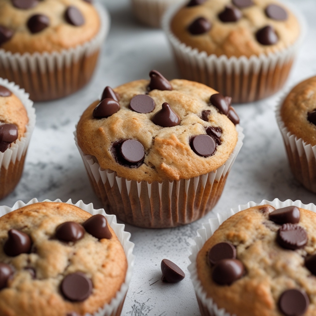 Chocolate Chip Cottage Cheese Protein Muffins