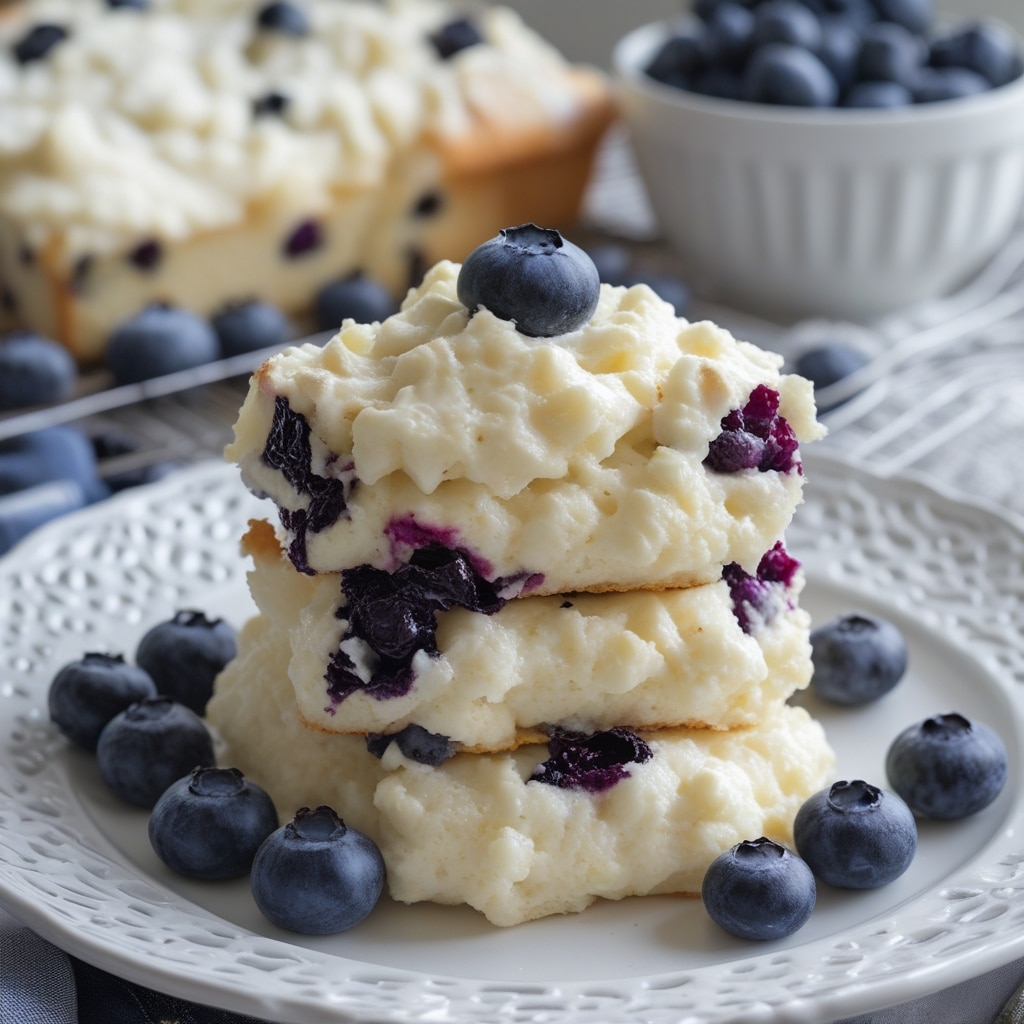 Blueberry Fluffy Cottage Cheese Cloud Bread