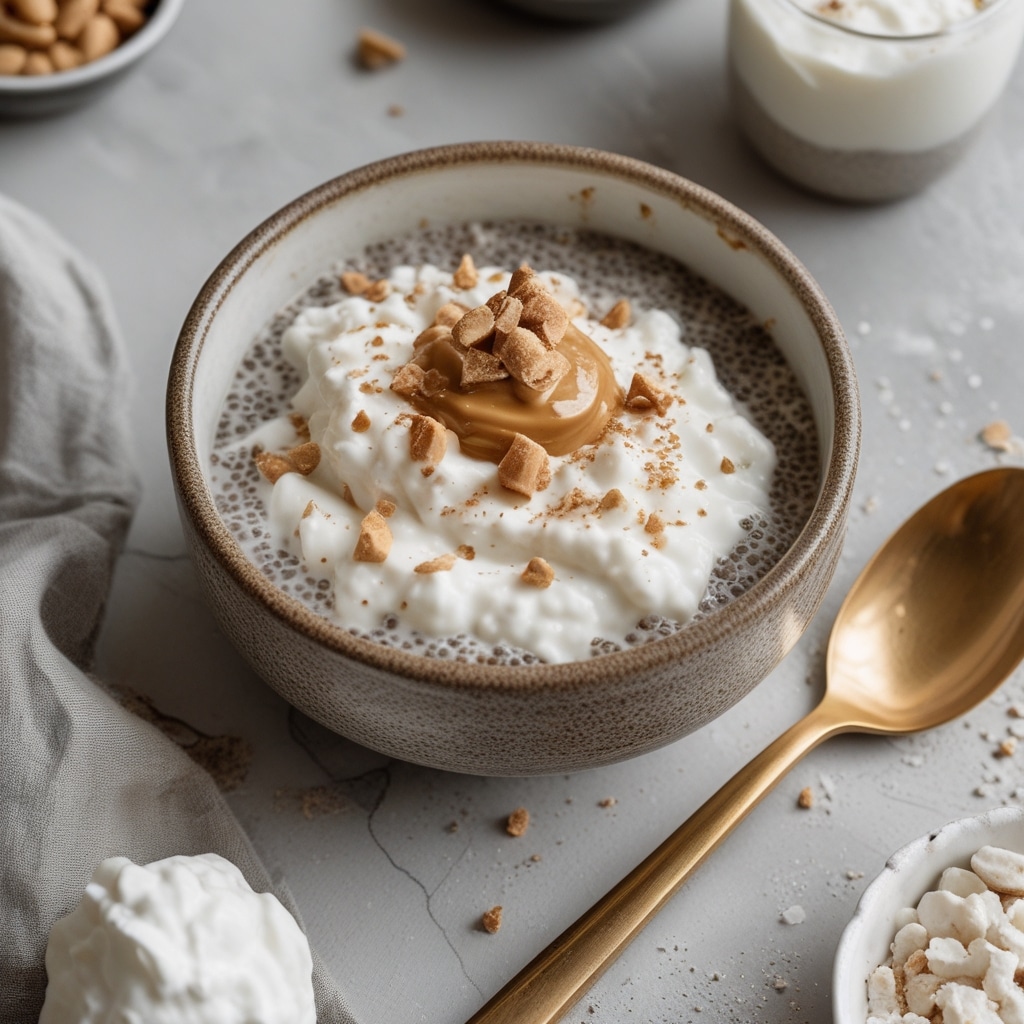 Peanut Butter Chia Cottage Cheese Pudding