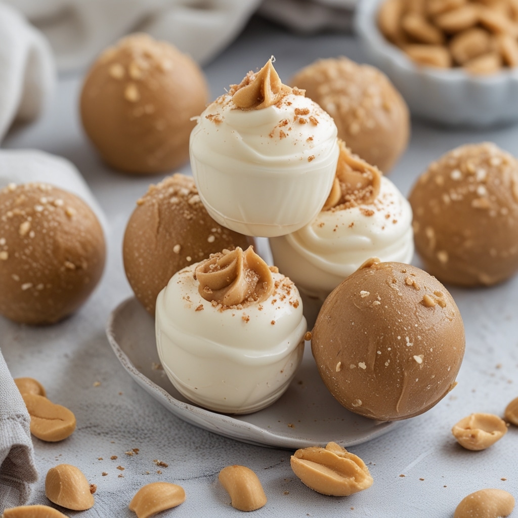 Healthy Frozen Greek Yogurt Peanut Butter Bites
