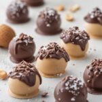 Chocolate Covered Peanut Butter Frozen Yogurt Bites (Vegan)