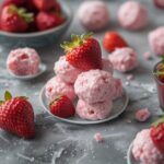 Frozen Strawberry Yogurt Cottage Cheese Bites