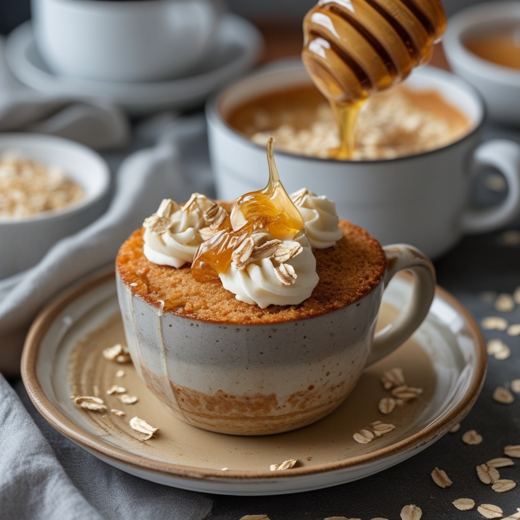 Honey Oat Mug Cake