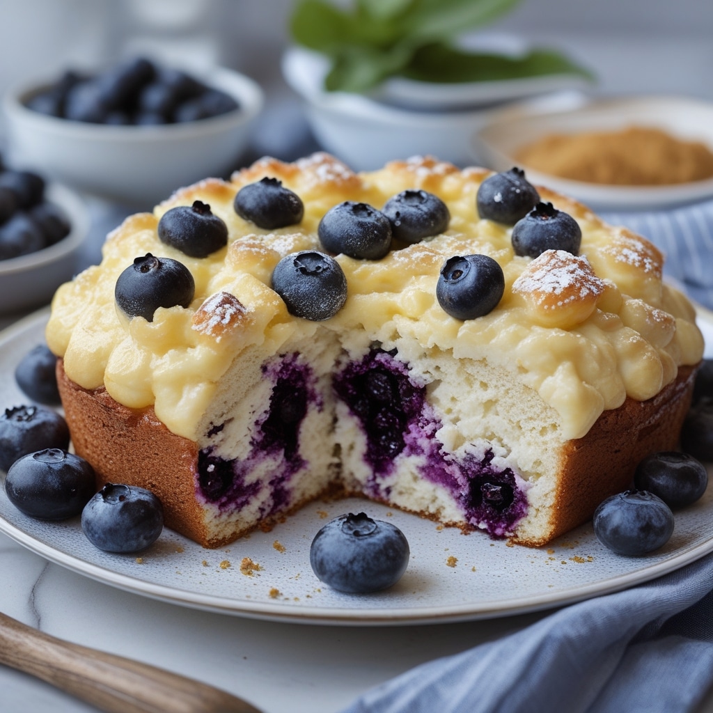 Blueberry Fluffy Cottage Cheese Cloud Bread