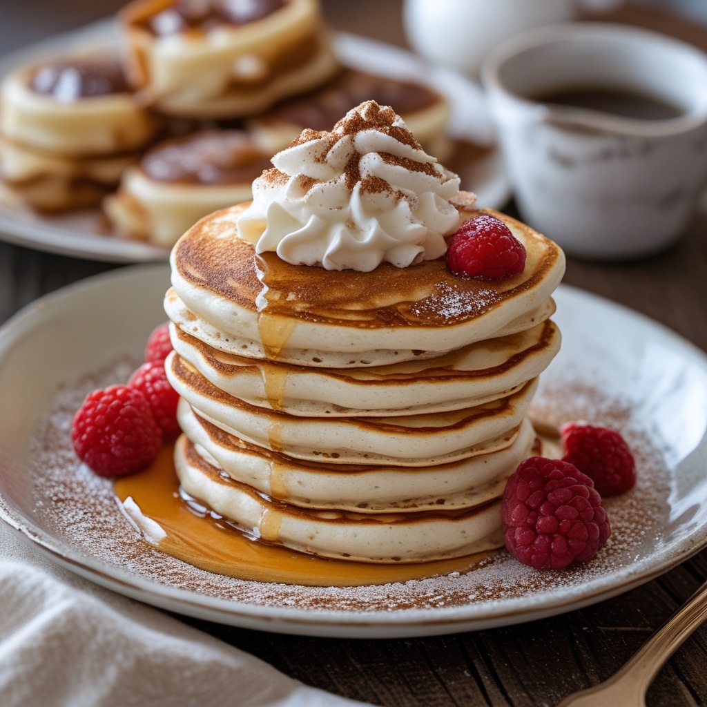 Cinnamon Roll Cottage Cheese Pancakes
