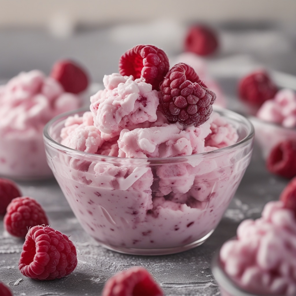 Frozen Raspberry Greek Yogurt Clusters