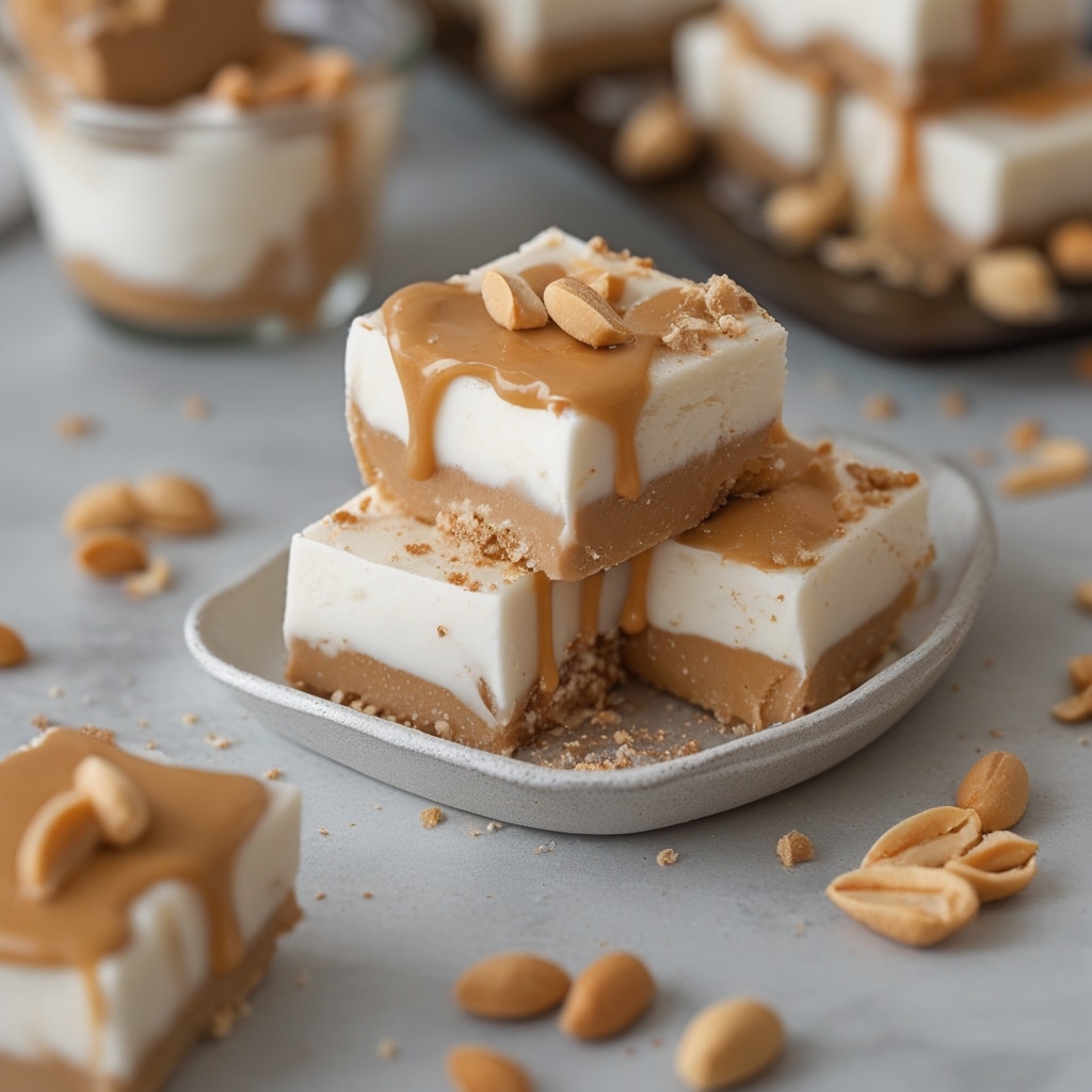 Peanut Butter Frozen Yogurt Bars