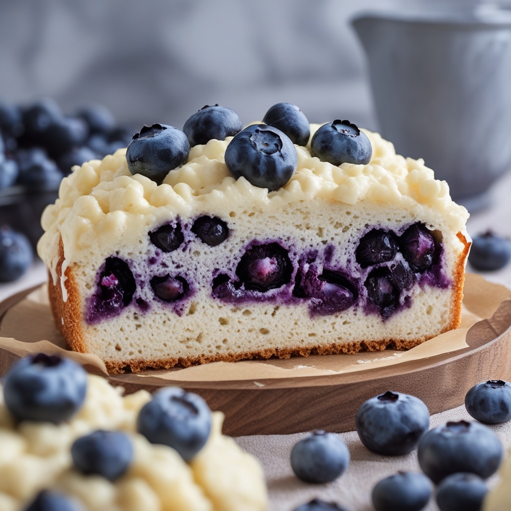 Blueberry Fluffy Cottage Cheese Cloud Bread