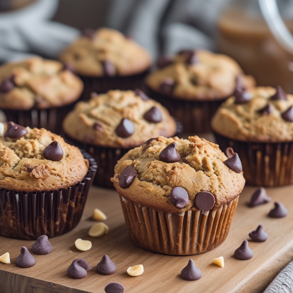 Keto Peanut Butter Chocolate Chip Muffins