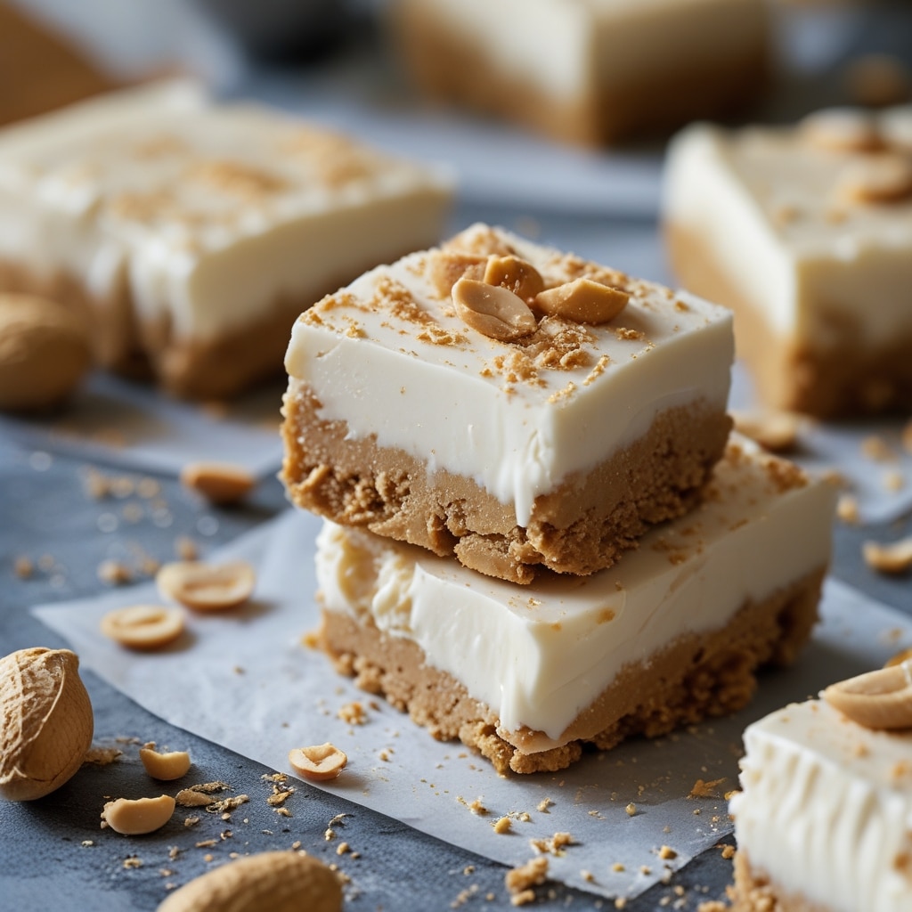 Peanut Butter Frozen Yogurt Bars
