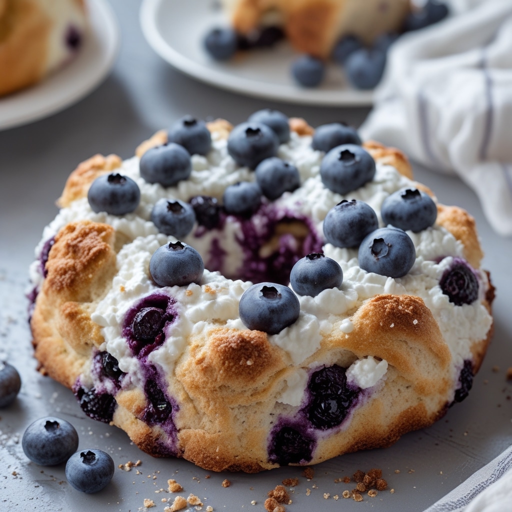 Blueberry Cottage Cheese Cloud Bread