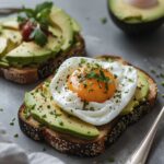 Avocado toast with poached egg