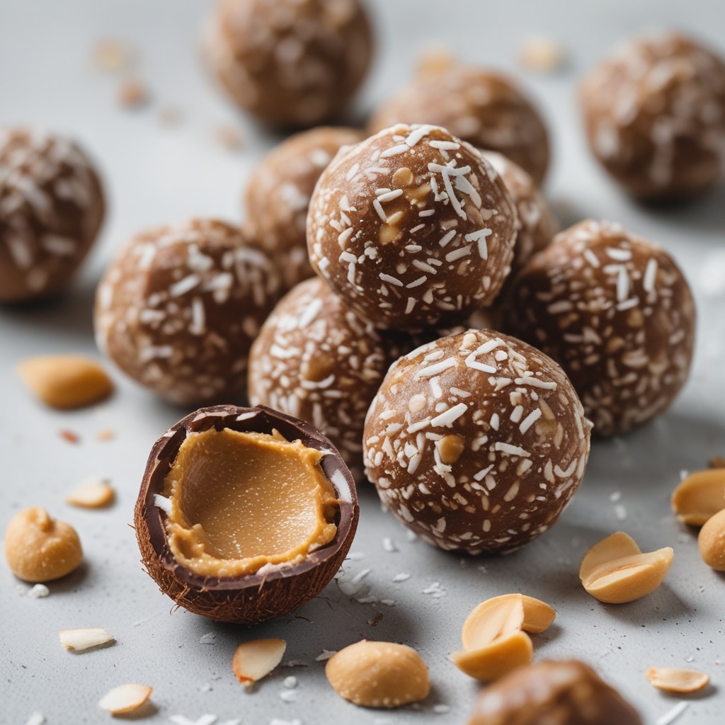 No-Bake Coconut Peanut Butter Protein Balls