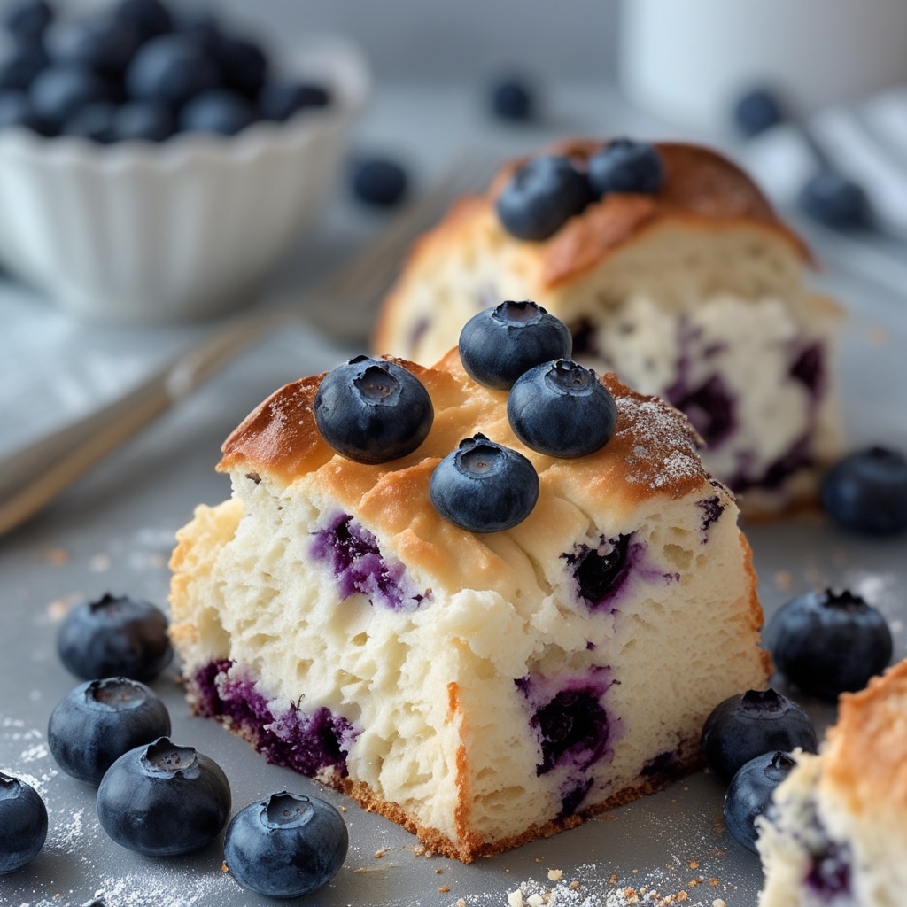 Blueberry Fluffy Cottage Cheese Cloud Bread