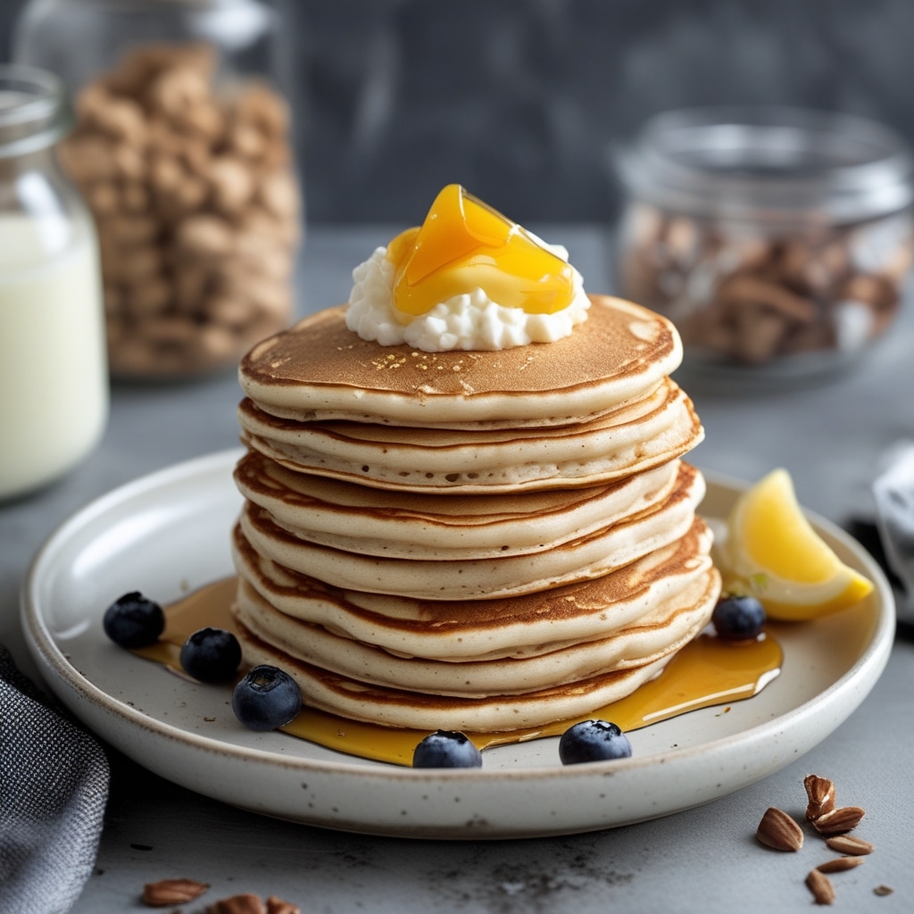 High-Protein Cottage Cheese Pancake Stacks
