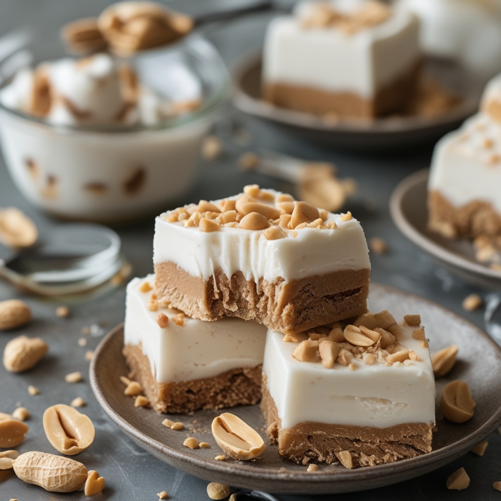 Peanut Butter Frozen Yogurt Bars