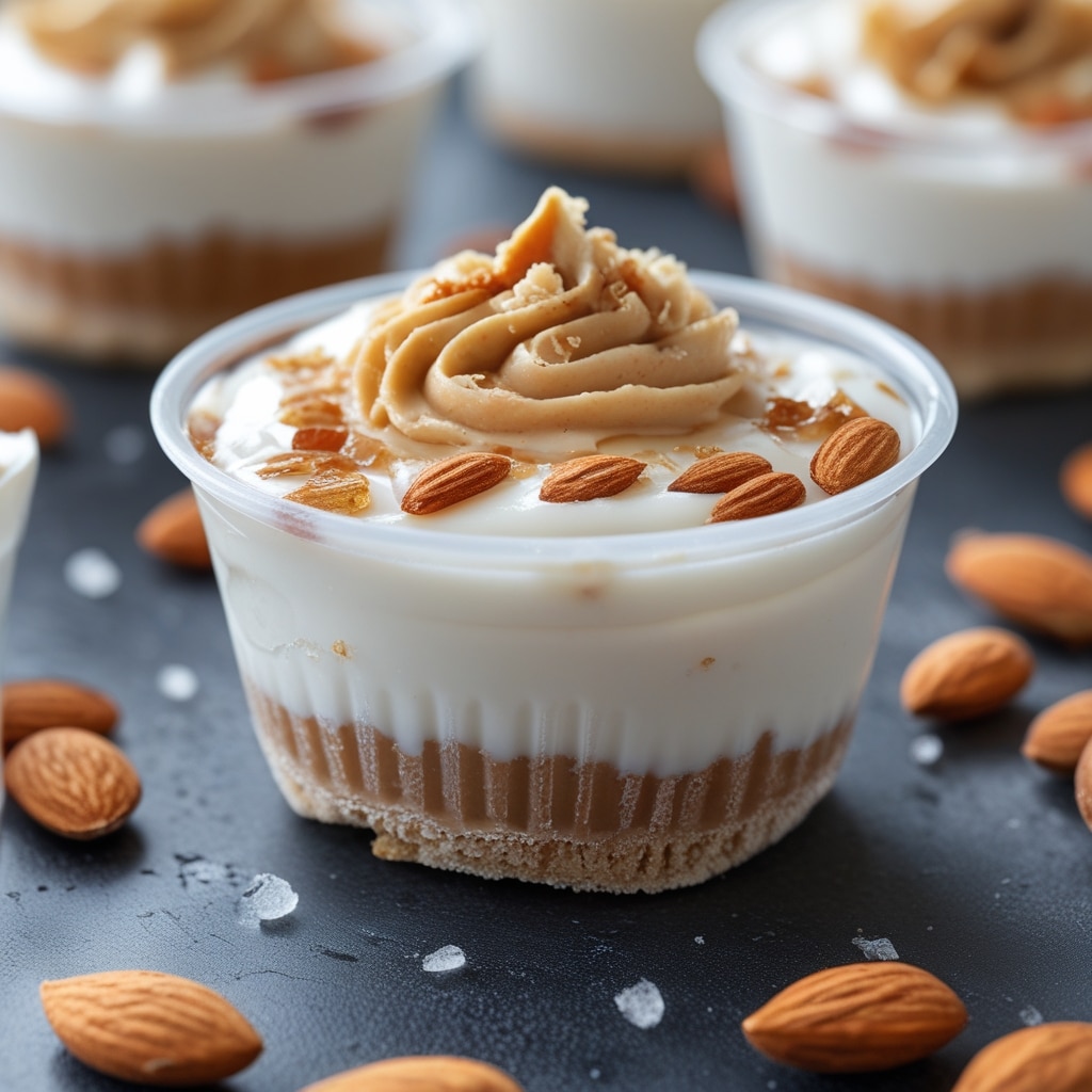 Frozen Almond Butter Yogurt Cups