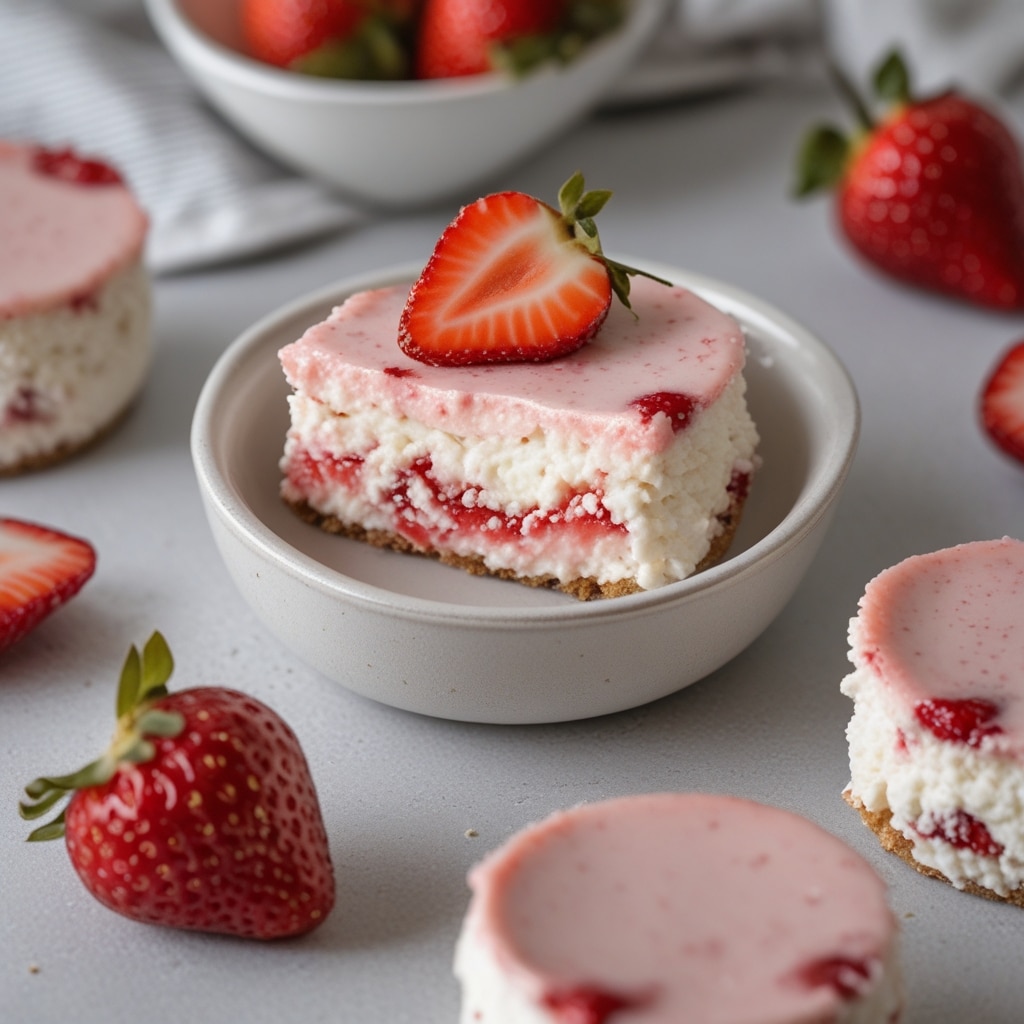 Strawberry Cheesecake Cottage Cheese Bites