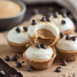 Frozen Greek Yogurt Peanut Butter Bites with Chocolate Chips