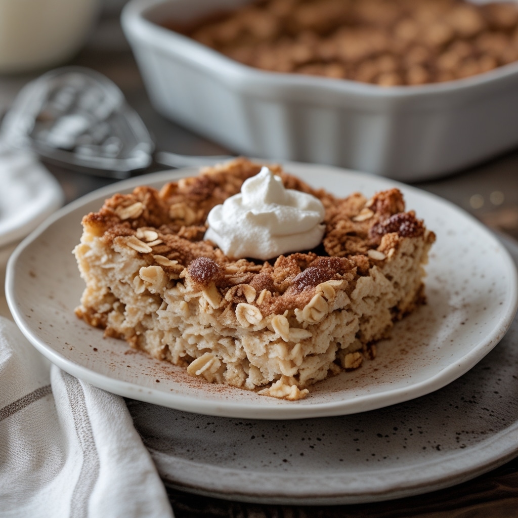 Easy Cinnamon Cottage Cheese Oatmeal Bake